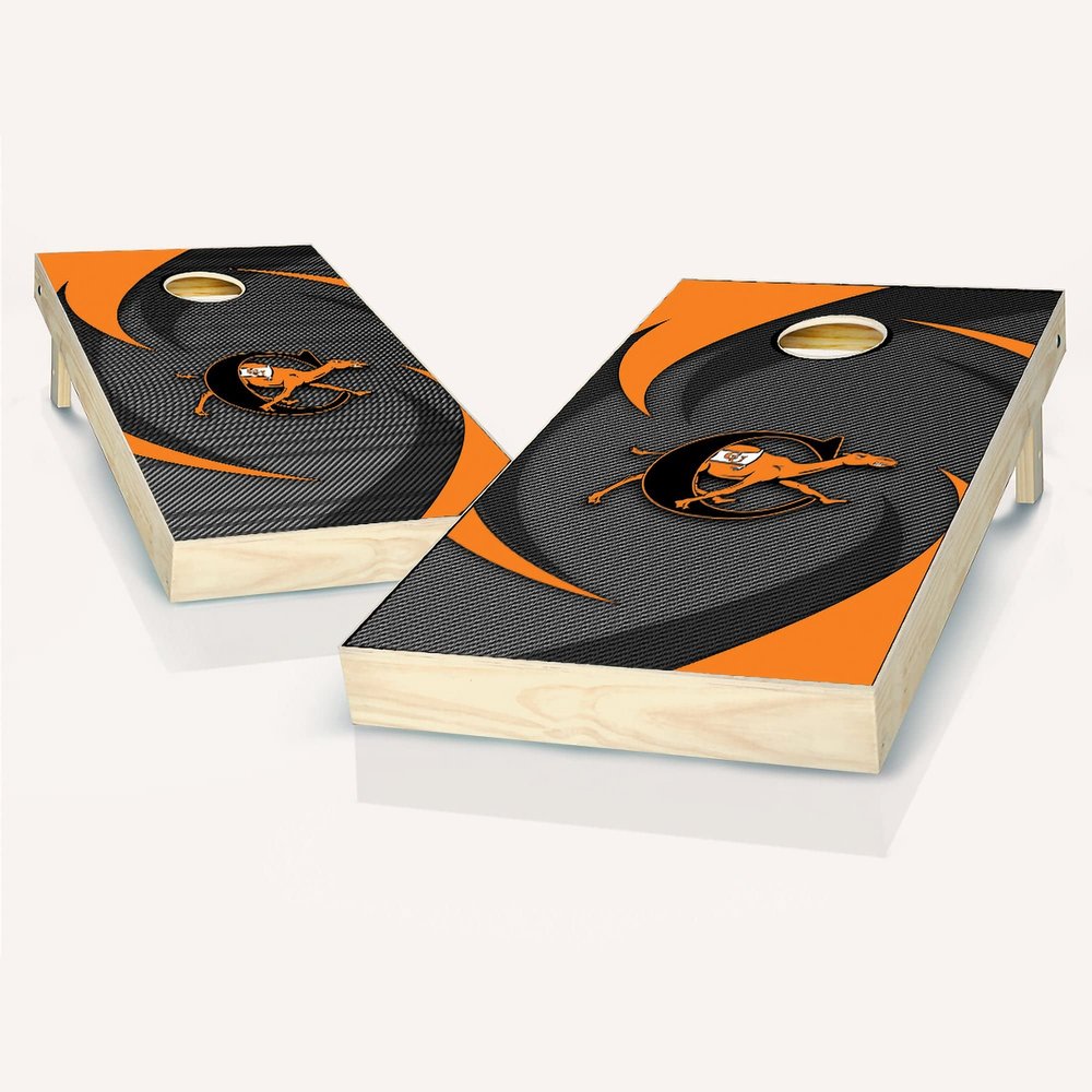 Skip's Garage Campbell Swoosh Cornhole Set - Include Team Logo Carry Case