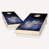 Skip's Garage Navy Smoke Cornhole Set - Include Case + Edge Lights + Score view 1
