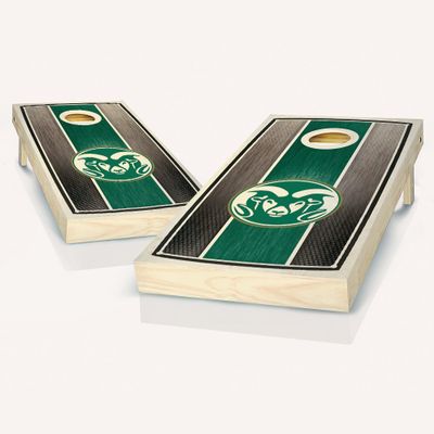 Colorado State Stained Striped Cornhole Set - Include Case + Hole + Edge Lights