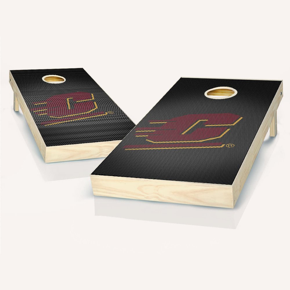 Skip's Garage Central Michigan Slanted Cornhole Set - Include Case + Hole + Edge + Score