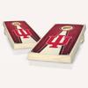 Indiana Stained Pyramid Cornhole Set - Include Case + Hole + Edge Lights view 1