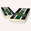 Baylor Themed Striped Cornhole Set - Include Case + Hole Lights + Score
