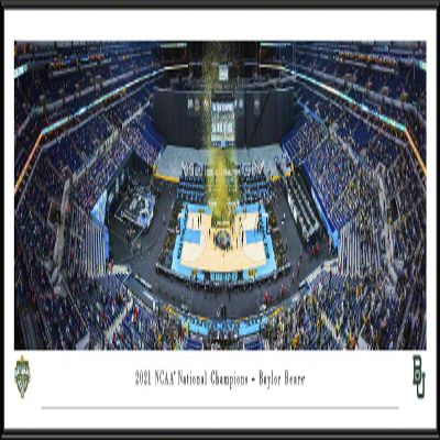 Baylor Bears - 2021 NCAA Men's Basketball National Champions - 40.25x13.75-inch Standard Framed Print by Blakeway Panoramas