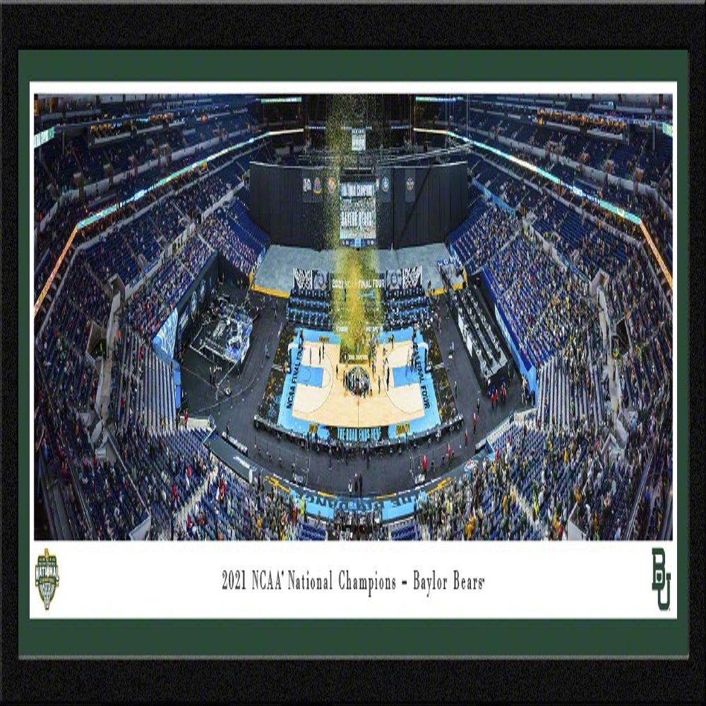 Baylor Bears - 2021 NCAA Men's Basketball National Champions - 42x15.5-inch Single Mat, Select Framed Picture by Blakeway Panoramas