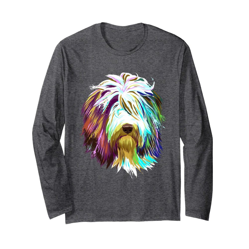 Colourful Splash Dog Bearded Collie Long Sleeve T-Shirt