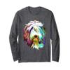 Colourful Splash Dog Bearded Collie Long Sleeve T-Shirt view 1