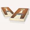 Skip's Garage Bucknell Themed Pyramid Cornhole Set - Include Case + Edge Lights + Score view 1