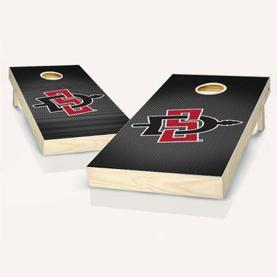 Skip's Garage San Diego State Slanted Cornhole Set - Include Team Logo Carry Case