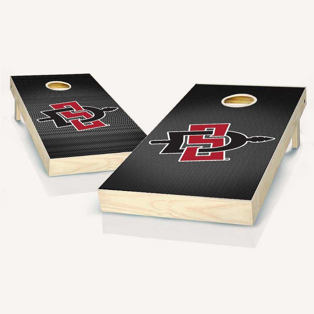 Skip's Garage San Diego State Slanted Cornhole Set - Include Team Logo Carry Case