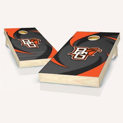 Skip's Garage Bowling Green Themed Swoosh Cornhole Set - Include Case + Hole + Edge + Score