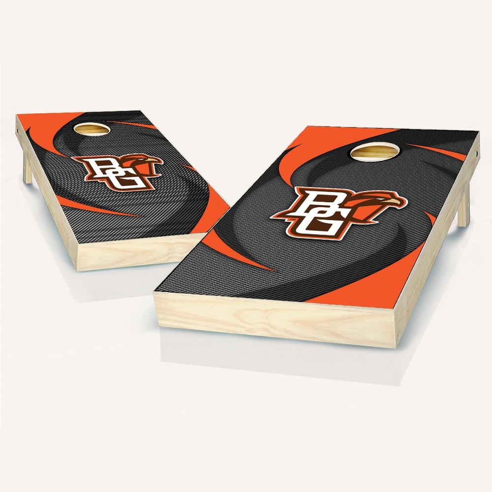 Skip's Garage Bowling Green Themed Swoosh Cornhole Set - Include Case + Hole + Edge + Score