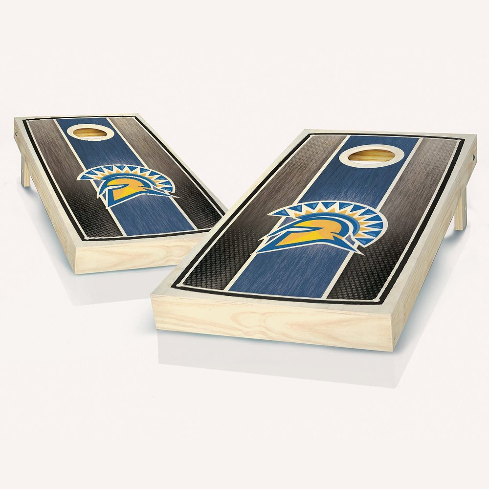 San Jose Stained Striped Cornhole Set - Include Case + Hole + Edge + Score
