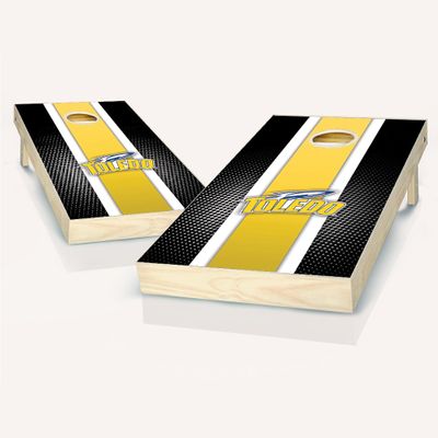 Toledo Stripe Cornhole Set - Include Edge Lights + Score Tower