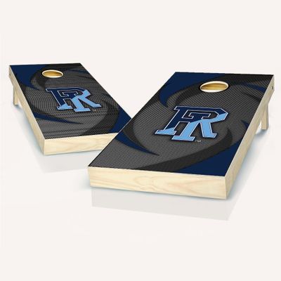 Skip's Garage Rhode Island Swoosh Cornhole Set - Include Board Edge Lights