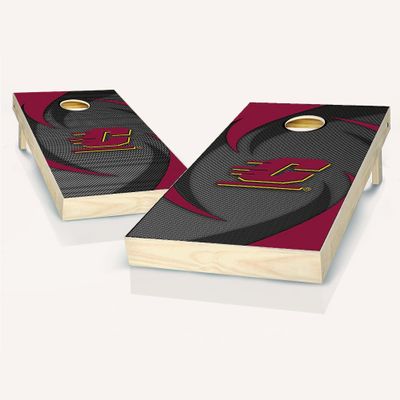 Skip's Garage Central Michigan Swoosh Cornhole Set - Include Team Logo Carry Case