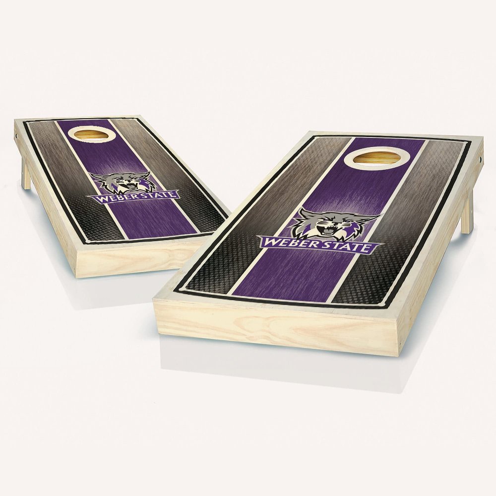 Weber Stained Stripe Cornhole Set - Include Hole + Edge Lights + Score