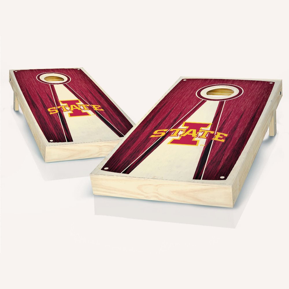 Skip's Garage Iowa State Themed Pyramid Cornhole Set - NO Accessories
