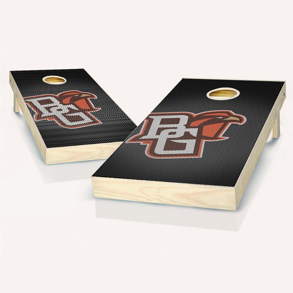 Skip's Garage Bowling Green Themed Slanted Cornhole Set - Include Case + Hole Lights + Score