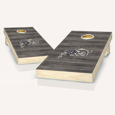 Skip's Garage Navy Slanted Cornhole Set - Include Case + Hole Lights