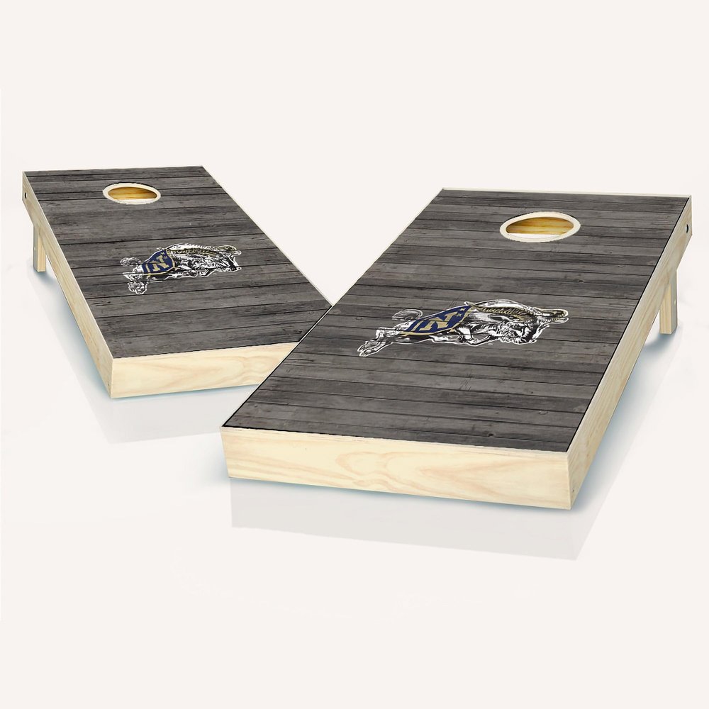 Skip's Garage Navy Slanted Cornhole Set - Include Case + Hole Lights