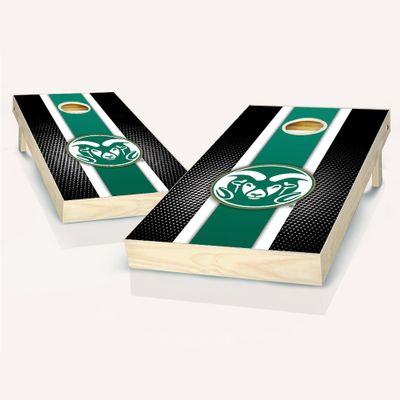 Colorado State Stripe Cornhole Set - Include Team Logo Carry Case
