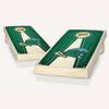 Tulane Stained Pyramid Cornhole Set - Include Case + Hole Lights + Score view 1