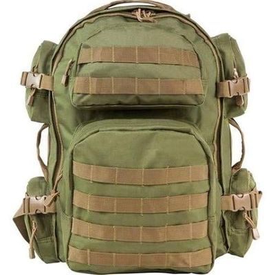 Luxury Luggage Tactical Backpack with Tan Trim - Green