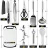 Wellmax 10-Piece Stainless Steel Camping Cooking Set  Compact All-in-One Cookware Kit with Utensils & Travel Bag for Campers, Hikers, Outdoor Adventures, Orange Camo Color view 2