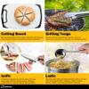 Wellmax 10-Piece Stainless Steel Camping Cooking Set  Compact All-in-One Cookware Kit with Utensils & Travel Bag for Campers, Hikers, Outdoor Adventures, Orange Camo Color view 3
