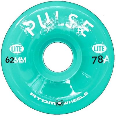Atom Skates Quad Roller Wheels/Outdoor/Hardness 78A / 62x33 Teal Pulse Lite / 4pk