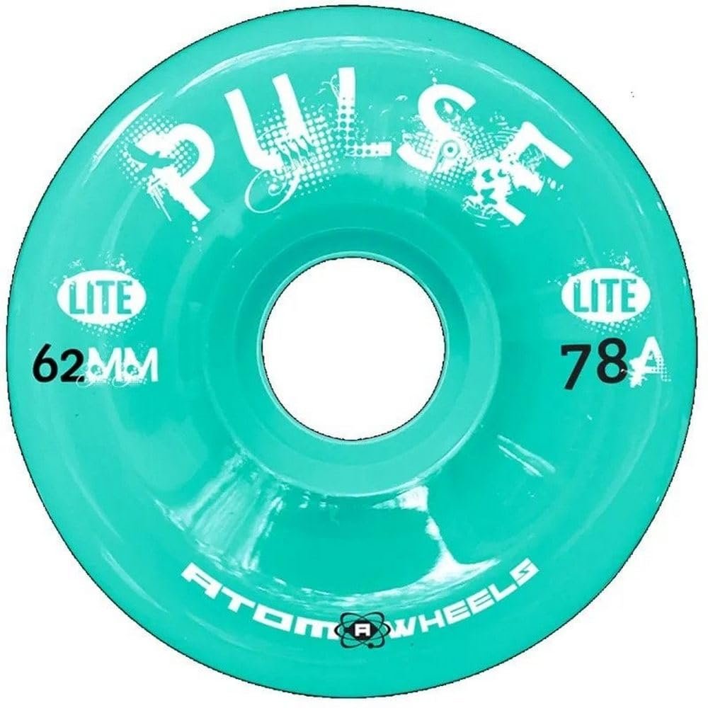 Atom Skates Quad Roller Wheels/Outdoor/Hardness 78A / 62x33 Teal Pulse Lite / 4pk