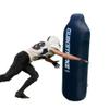 Football Tackle Dummy with Water Weighted Base for D-Line Training - 69" Tall, Black, 70 lbs - Pop-Up Blocking Pad Alternative for Off-Season Training view 1