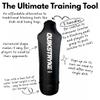 Football Tackle Dummy with Water Weighted Base for D-Line Training - 69" Tall, Black, 70 lbs - Pop-Up Blocking Pad Alternative for Off-Season Training view 2