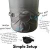 Football Tackle Dummy with Water Weighted Base for D-Line Training - 69" Tall, Black, 70 lbs - Pop-Up Blocking Pad Alternative for Off-Season Training view 3