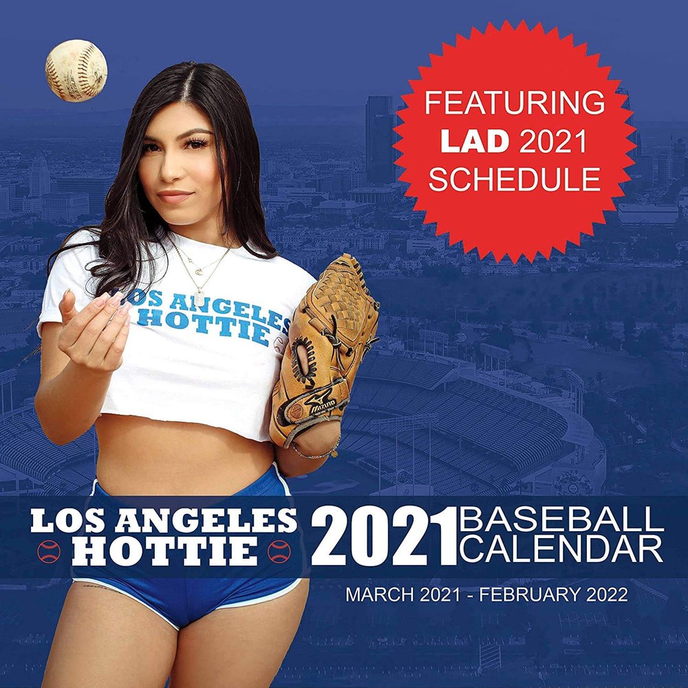 Die Hard Merch Los Angeles Hotties 2021 LAD Baseball Calendar / March21-Feb22