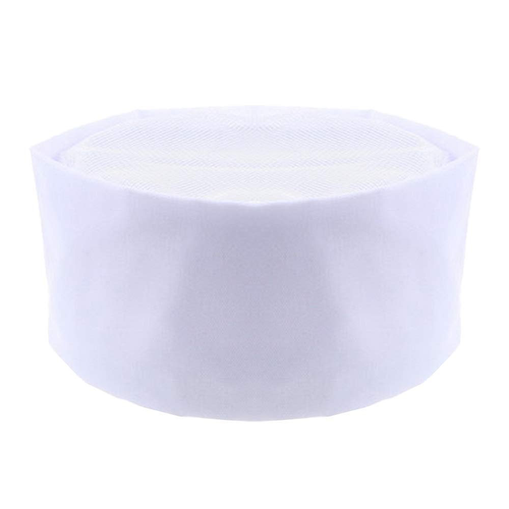 TopTie Mesh Top Chef Hat, Sushi Restaurant Work Cap, Kitchen Cooking Food Service Waiter Skull Cap-White