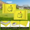 CoGolfing Major Golf Flag Mini, 8x6 Inch, Double-Sided Silk-Screened, Fade-Resistant 420D Nylon, Ideal for Backyard Practice Putting Green, Yellow, 3-Pack view 4