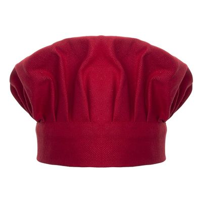 TopTie Chef Hat for Kid & Adult, Cotton Elastic Adjustable Kitchen Cooking Baking Hat-Red-M