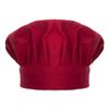 TopTie Chef Hat for Kid & Adult, Cotton Elastic Adjustable Kitchen Cooking Baking Hat-Red-M view 1
