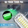 BASIKER BS1 Marine LED Boat Light (2x1200LM 27LED), 10-36V, 316 Stainless Steel, IP68, Air or Underwater, Surface Mount Designed for Cruise Ships, Yachts, Boats, Sailboat, Pontoon, Transom (Green) view 3