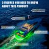 BASIKER BS1 Marine LED Boat Light (2x1200LM 27LED), 10-36V, 316 Stainless Steel, IP68, Air or Underwater, Surface Mount Designed for Cruise Ships, Yachts, Boats, Sailboat, Pontoon, Transom (Green) view 4
