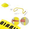 TNZMART Agility Ladder and Disc Cones Training Set Adjustable Rungs Training Ladder with 10 Plastic Sport Cones for Training (Yellow, 6 Hurdles) view 3
