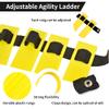 TNZMART Agility Ladder and Disc Cones Training Set Adjustable Rungs Training Ladder with 10 Plastic Sport Cones for Training (Yellow, 6 Hurdles) view 4