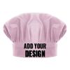 TopTie Custom Print Chef Hat for Kids & Adults, Cotton Elastic Adjustable Kitchen Cooking Baking Hat-Light Pink-L