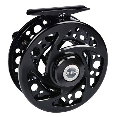 BAIKALBASS Fly Fishing Reel Fly Reels - Large Arbor CNC-Machined Aluminum Alloy Body Light Weight 7/9wt Black
