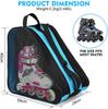 FOUUA Roller Skate Bag - Unisex Ice Skate Bag with Adjustable Shoulder Strap - Breathable Oxford Cloth Skating Shoes Storage (Blue) view 3