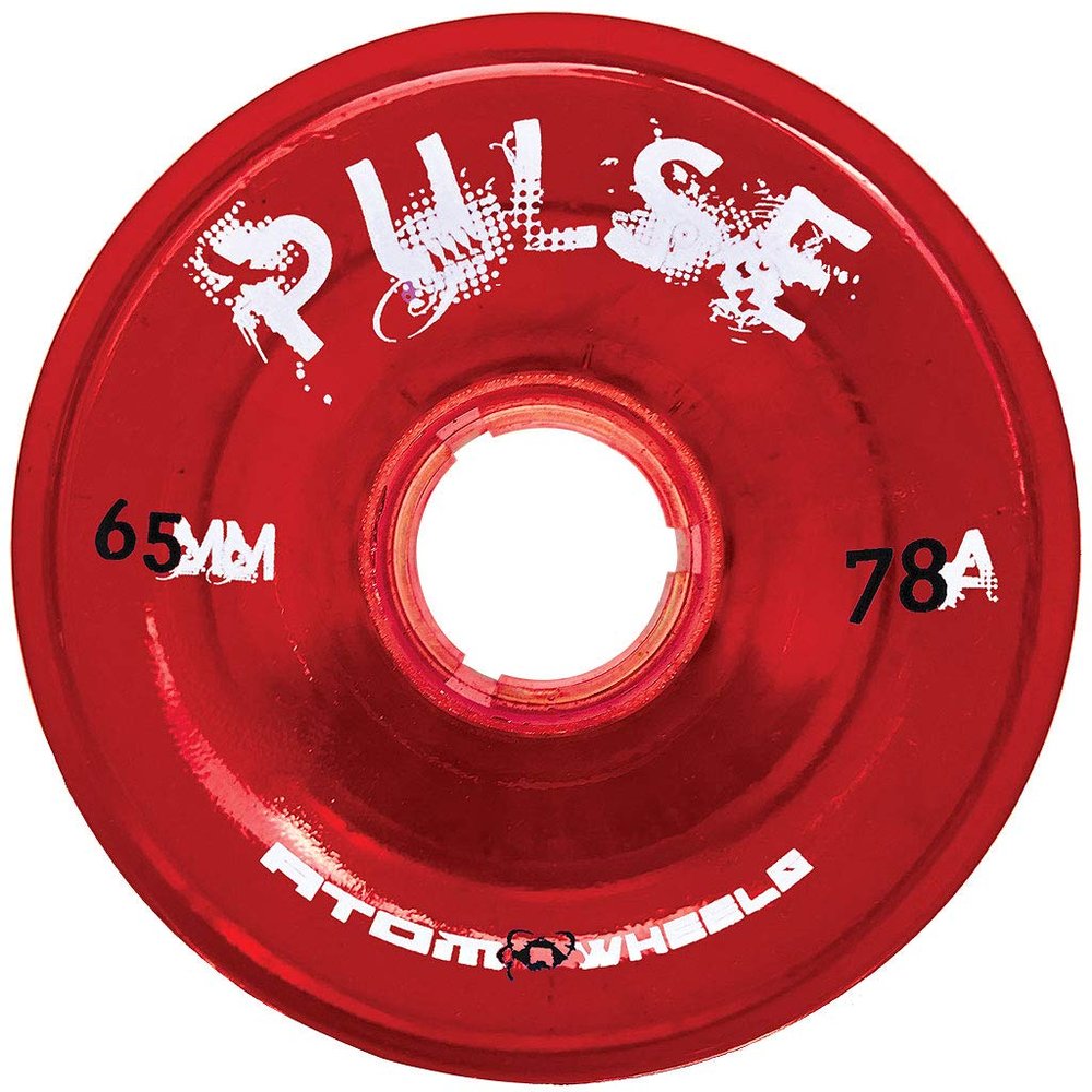 Atom Skates Quad Roller Wheels/Outdoor/Hardness 78A / 65x37 Red Pulse / 4pk