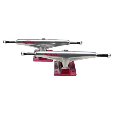 Tensor Skateboards Tensor Alum Stencil Mirror Skateboard Trucks - RawCrimson Fade - 5.25