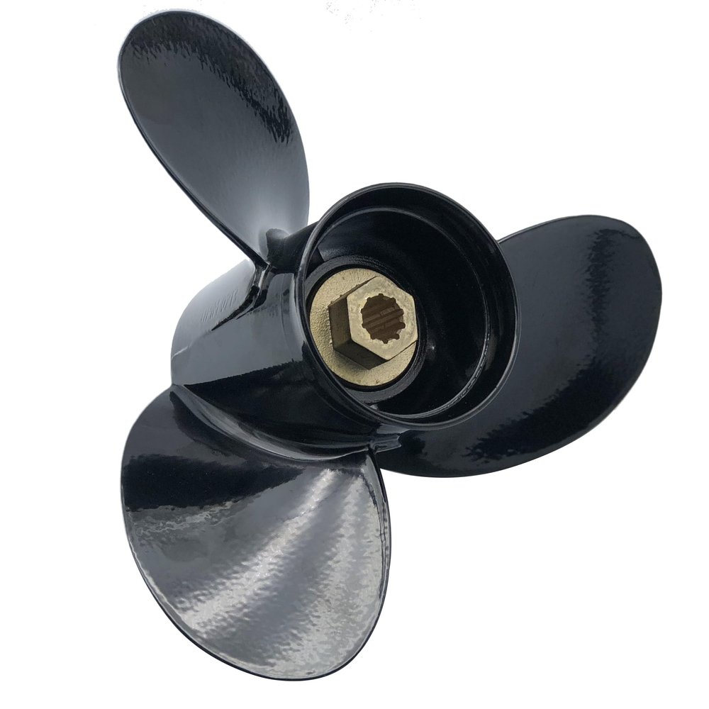 Aluminum 3 Blades Propeller with 10 Spline Tooth for Mercury Outboard 9.9-25HP (10 3/8(Dia) X14(Pitch))