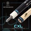 Collapsar CXL200 Pool Cue with 1X1 Hard Case,Low Deflection Shaft 13mm Black Tip Billiard Ques Sticks,58" 2-Pieces 19 oz Professional Pool Stick Set view 4